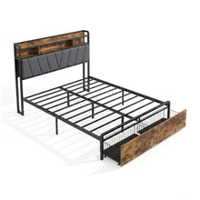 Load image into Gallery viewer, 24456-rito-double-metal-bed-frame-grey-2606094