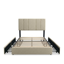 Load image into Gallery viewer, Strada Double Bed Frame with 4 Drawers - Beige