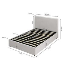 Load image into Gallery viewer, Hauora Double Gas Lift Bed Frame - Beige