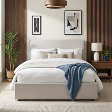 Load image into Gallery viewer, Hauora Double Gas Lift Bed Frame - Beige