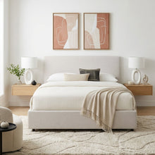 Load image into Gallery viewer, Hauora Queen Gas Lift Bed Frame - Beige