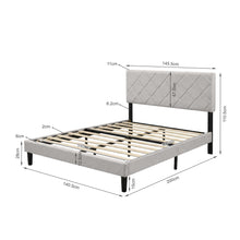 Load image into Gallery viewer, Drift Double Bed Frame - Light Taupe