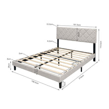 Load image into Gallery viewer, Drift Queen Bed Frame - Light Taupe