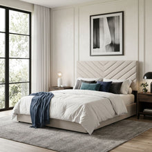 Load image into Gallery viewer, Elara Double Bed Frame with 4 Drawers - Beige
