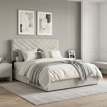 Load image into Gallery viewer, Elara Double Bed Frame with 4 Drawers - Beige