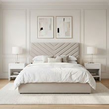 Load image into Gallery viewer, Elara Double Bed Frame with 4 Drawers - Beige