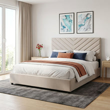 Load image into Gallery viewer, Elara Queen Bed Frame with 4 Drawers - Beige