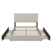 Load image into Gallery viewer, Elara Queen Bed Frame with 4 Drawers - Beige