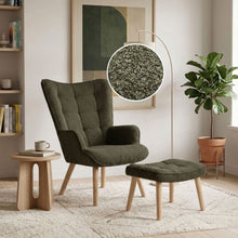 Load image into Gallery viewer, lt11077-emma-armchair-with-ottoman-dark-green-2605212