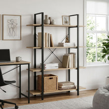 Load image into Gallery viewer, Forge 4-Tier Bookshelf - Natural