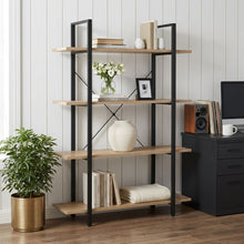 Load image into Gallery viewer, Forge 4-Tier Bookshelf - Natural