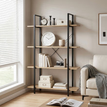 Load image into Gallery viewer, Forge 4-Tier Bookshelf - Natural