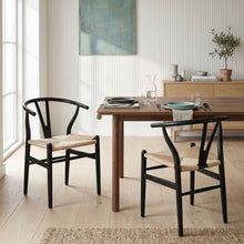 Load image into Gallery viewer, 23920-winter-rope-seat-dining-chair-wishbone-chair-replica-set-of-2-black-2606151