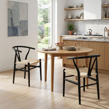 Load image into Gallery viewer, 23920-winter-rope-seat-dining-chair-wishbone-chair-replica-set-of-2-black-2606154