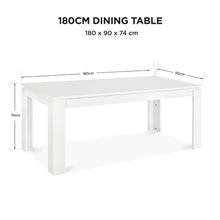Load image into Gallery viewer, Azar Dining Table Rectangle 180 x 90cm - White