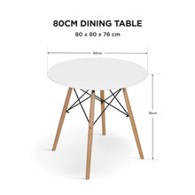 Load image into Gallery viewer, Cena Dining Table Round 80 x 76 cm - White