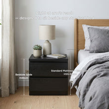 Load image into Gallery viewer, Tongass Wooden Bedside Table - Black