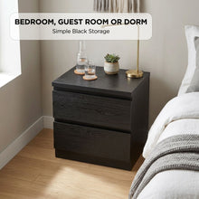 Load image into Gallery viewer, Tongass Wooden Bedside Table - Black