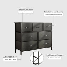 Load image into Gallery viewer, Madilyn 7 Drawers Lowboy - Black