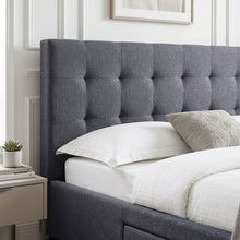 Load image into Gallery viewer, Eleanor Double Bed Frame with 4 Drawers - Dark Grey