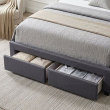 Load image into Gallery viewer, Eleanor Double Bed Frame with 4 Drawers - Dark Grey