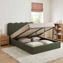 Load image into Gallery viewer, Cove Queen Gas Lift Bed Frame - Dark Green