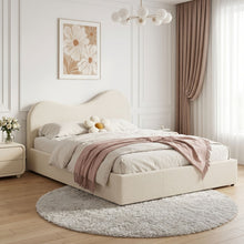 Load image into Gallery viewer, Miora Queen Gas Lift Bed Frame - Light Khaki