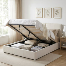 Load image into Gallery viewer, Sorell Queen Gas Lift Bed Frame - Beige