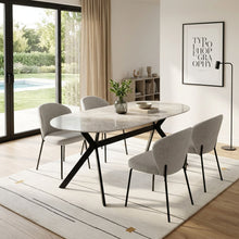 Load image into Gallery viewer, 23874-cedar-gloss-ceramic-dining-table-180-x-90cm-light-grey-black-2606223
