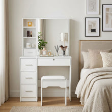 Load image into Gallery viewer, Carnation Dressing Table with Drawers Set 2pcs - White
