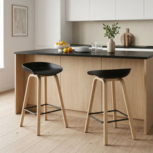 Load image into Gallery viewer, Kai Metal Bar Stool 75cm - Set of 2 - Black