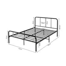 Load image into Gallery viewer, Bolt Double Metal Bed Frame - Black
