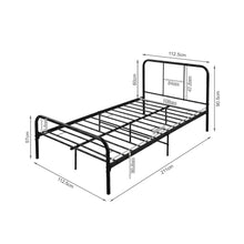 Load image into Gallery viewer, Bolt King Single Metal Bed Frame - Black