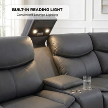 Load image into Gallery viewer, Mandan Electric Recliner Corner Sofa - Grey