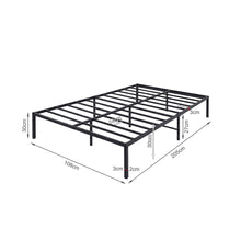 Load image into Gallery viewer, Lite King Single Metal Bed Frame - Black