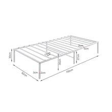 Load image into Gallery viewer, Lite Single Metal Bed Frame - White