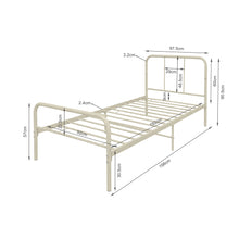 Load image into Gallery viewer, Bolt Single Metal Bed Frame - Light Khaki
