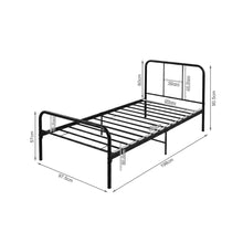 Load image into Gallery viewer, Bolt Single Metal Bed Frame - Black