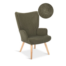 Load image into Gallery viewer, Wing Velvet Armchair - Dark Green