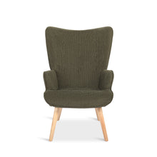 Load image into Gallery viewer, Wing Velvet Armchair - Dark Green