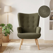 Load image into Gallery viewer, Wing Velvet Armchair - Dark Green