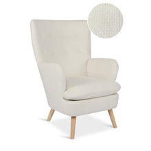Load image into Gallery viewer, Puff Velvet Armchair - White