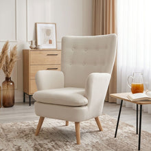 Load image into Gallery viewer, Puff Velvet Armchair - White