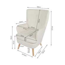 Load image into Gallery viewer, Puff Velvet Armchair - White
