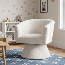Load image into Gallery viewer, lt11099-hug-boucle-swivel-armchair-white-2606259