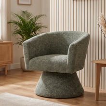 Load image into Gallery viewer, lt11100-hug-chenille-swivel-armchair-dark-green-26062511