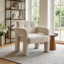 Load image into Gallery viewer, Mocha Chenille Armchair - Light Khaki
