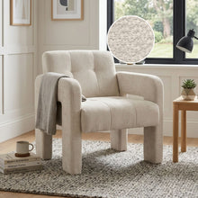 Load image into Gallery viewer, Mocha Chenille Armchair - Light Khaki