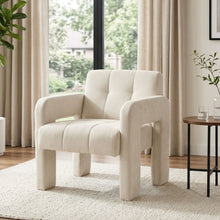 Load image into Gallery viewer, Mocha Chenille Armchair - Light Khaki