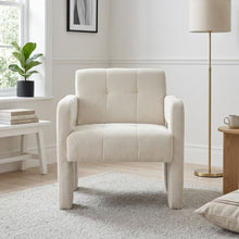 Load image into Gallery viewer, Mocha Chenille Armchair - Light Khaki